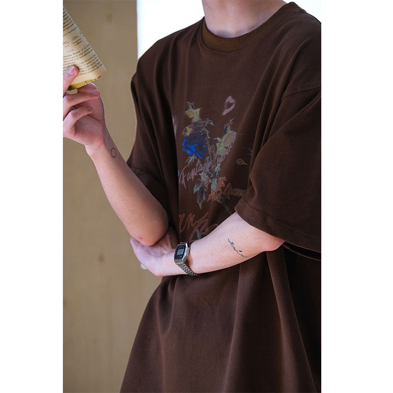Flower Japanese Retro Cotton T-shirt