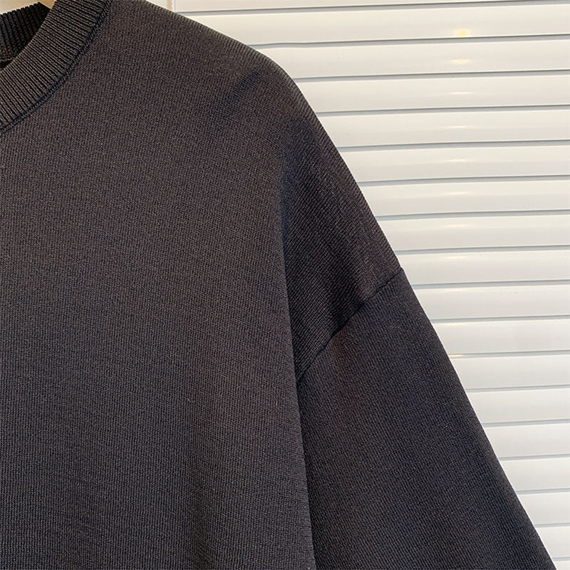Men's Summer Slim Fit Short Sleeve Knit T-Shirt