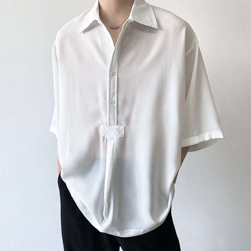 Men's Polo Shirts Lapel Short Sleeve Pullover Shirt