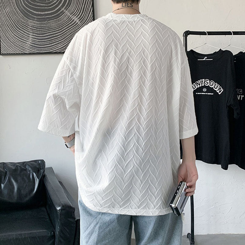 Loose Three Quarter Sleeve T-shirt
