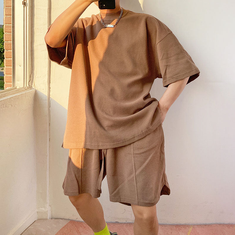 Men's Two Piece T-Shirt and Short Sleeve Shorts