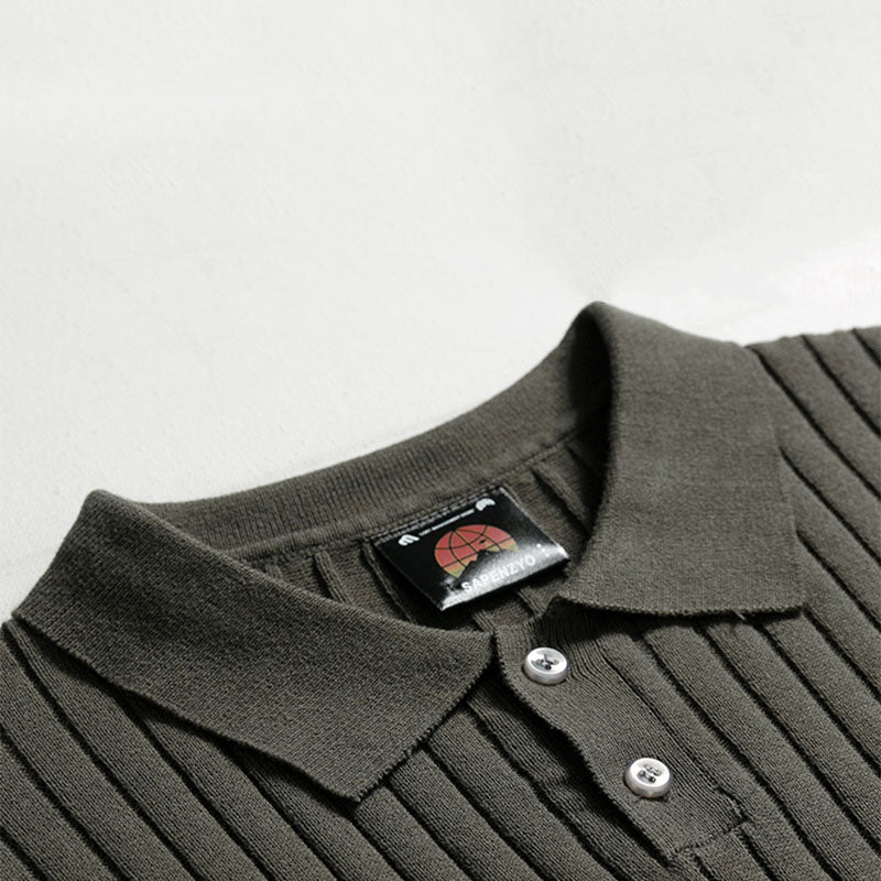 Men's Summer Short Sleeve POLO Shirt Knit T-Shirt