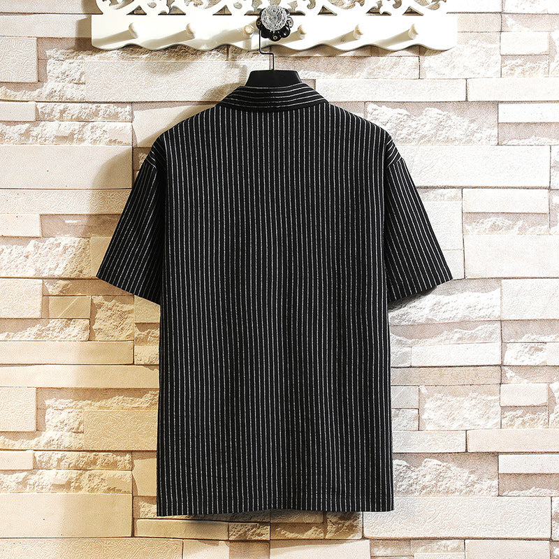Stripe Polo Short Sleeve Top