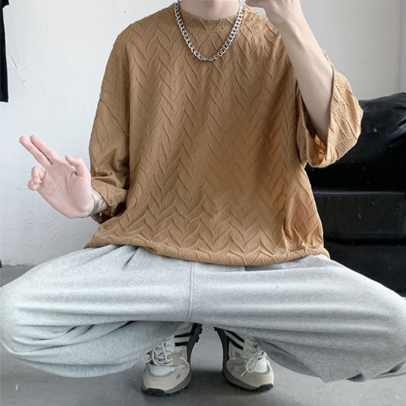 Loose Three Quarter Sleeve T-shirt