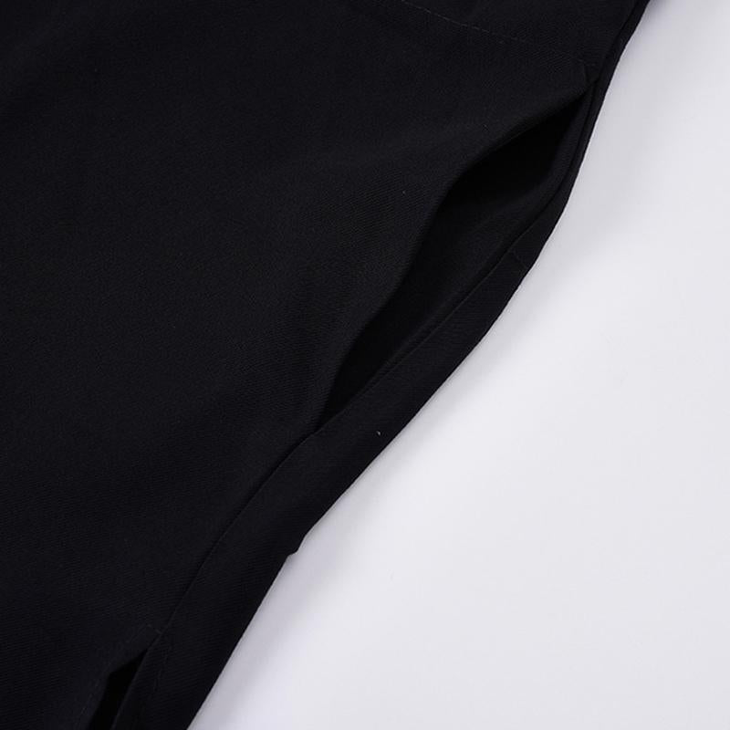 Dark Casual Loose Wide Leg Flared Baggy Pants Culottes
