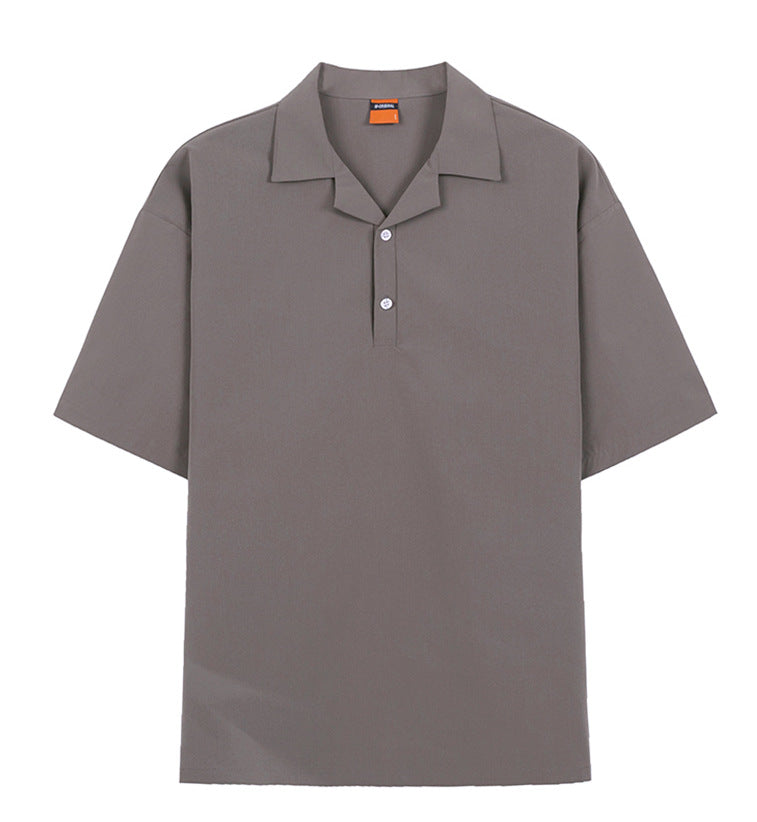 Solid Cotton Linen Short Sleeve Shirt