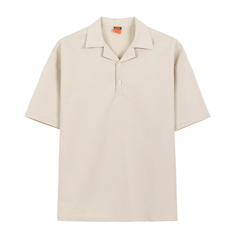 Solid Cotton Linen Short Sleeve Shirt