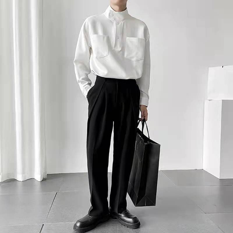 Half Turtleneck Long Sleeve Casual Shirt