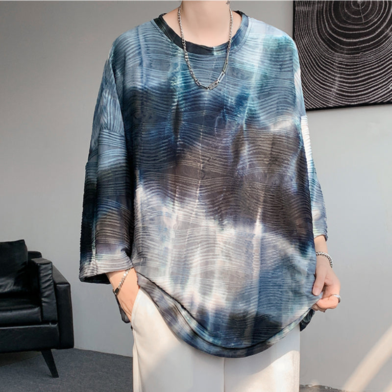 Wrinkle Tie-dye Half-sleeve T-shirt