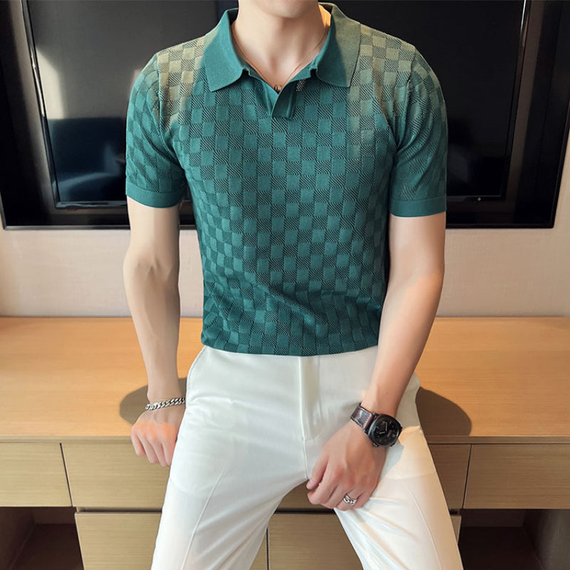 Men's Business Slim Hollow Knit T-Shirt