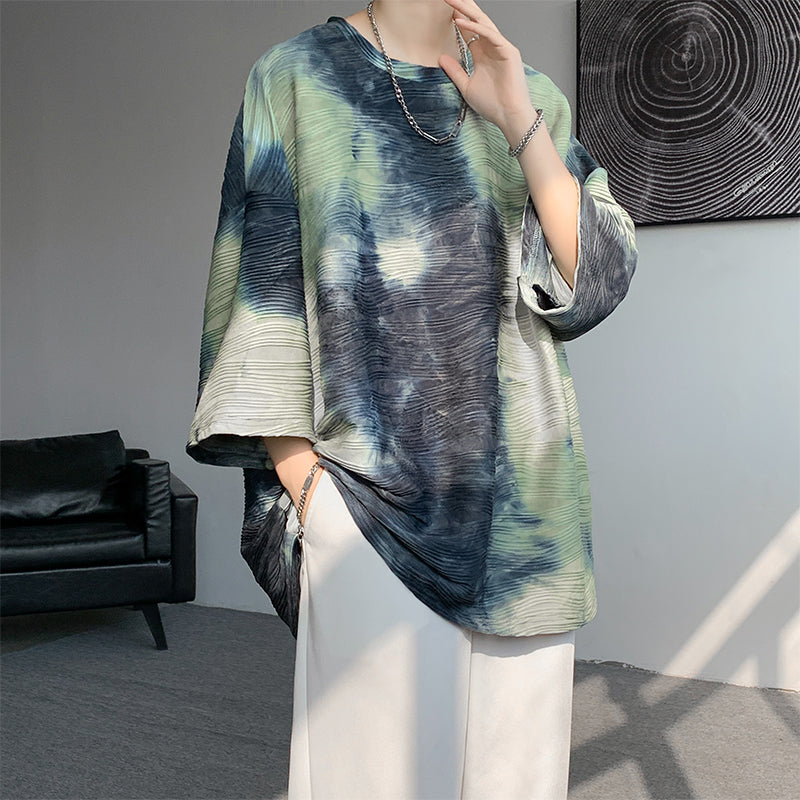 Wrinkle Tie-dye Half-sleeve T-shirt
