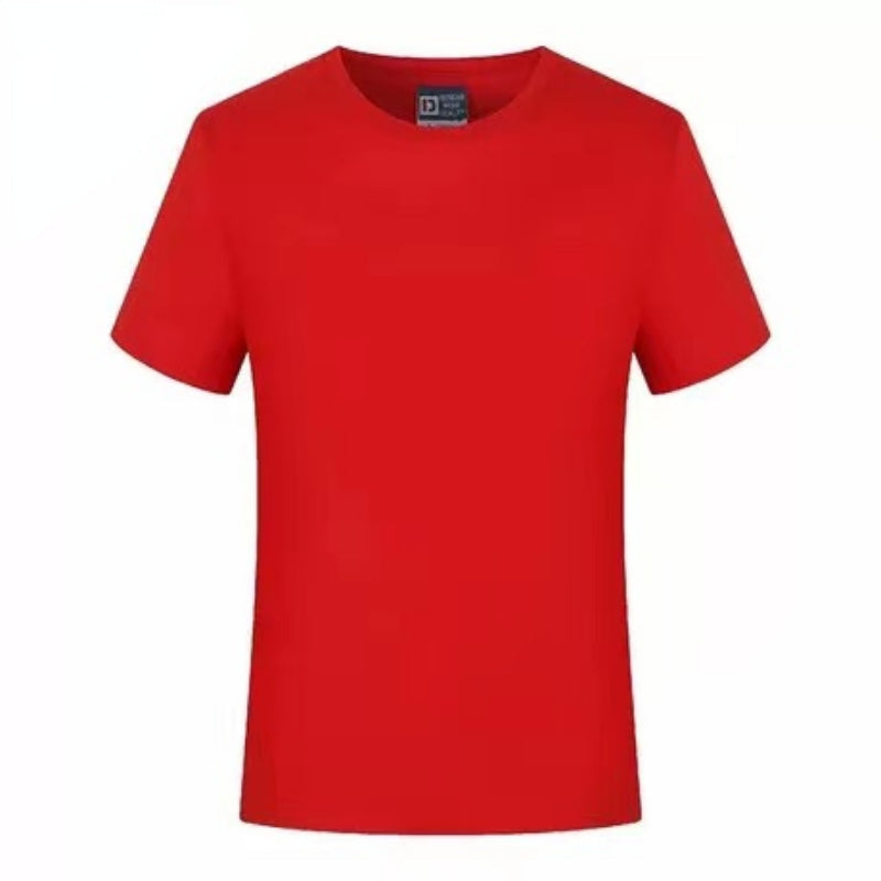 Men's Casual Solid Color Retro Round Neck Overalls Short Sleeve T-Shirt