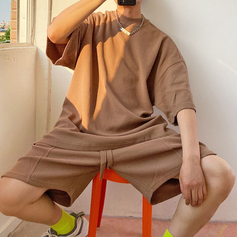 Men's Two Piece T-Shirt and Short Sleeve Shorts